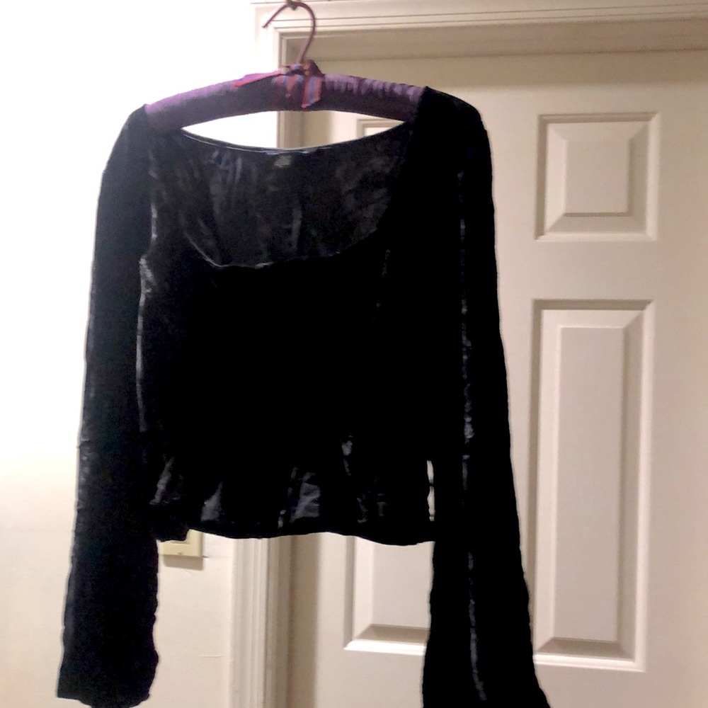 Black Velvet Corset Top